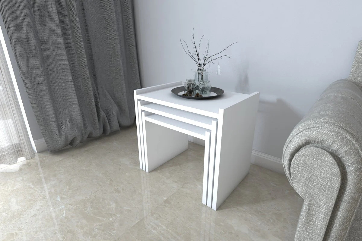 Ninnimo Tavolino 3lü Zigon Sehpa Takımı M-1005