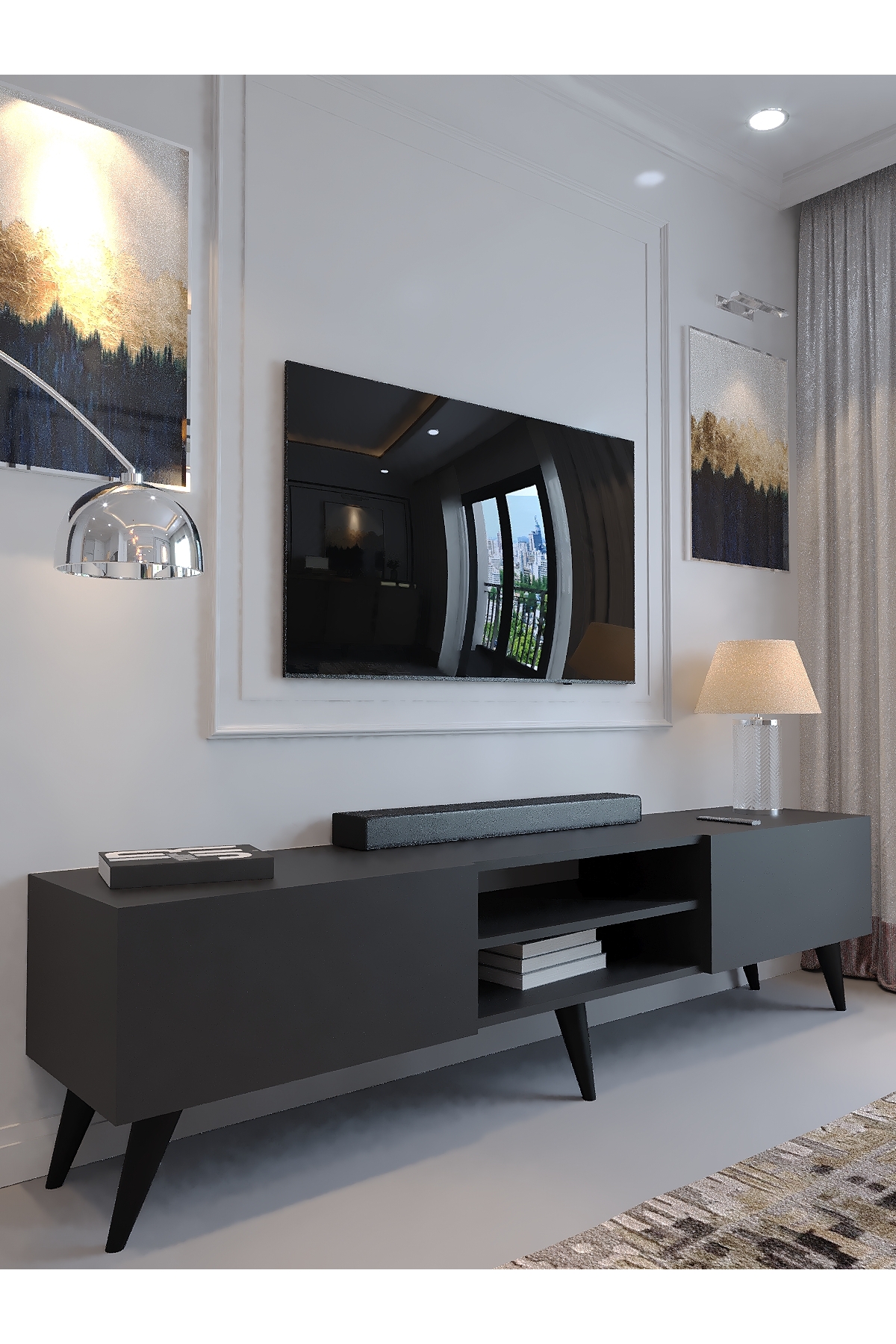 KARNAVAL TV ÜNİTESİ - A1-W1004-4 ANTRASİT