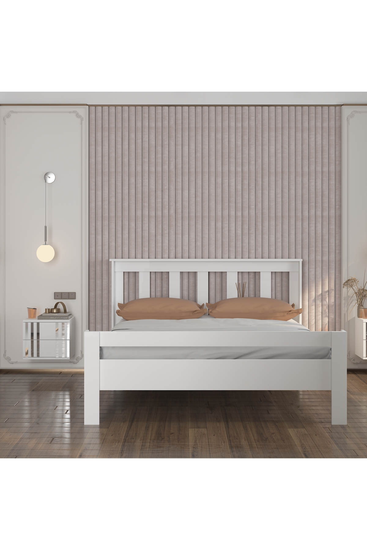 Mdf Beyaz Duvara Monte Komodin DMK1003