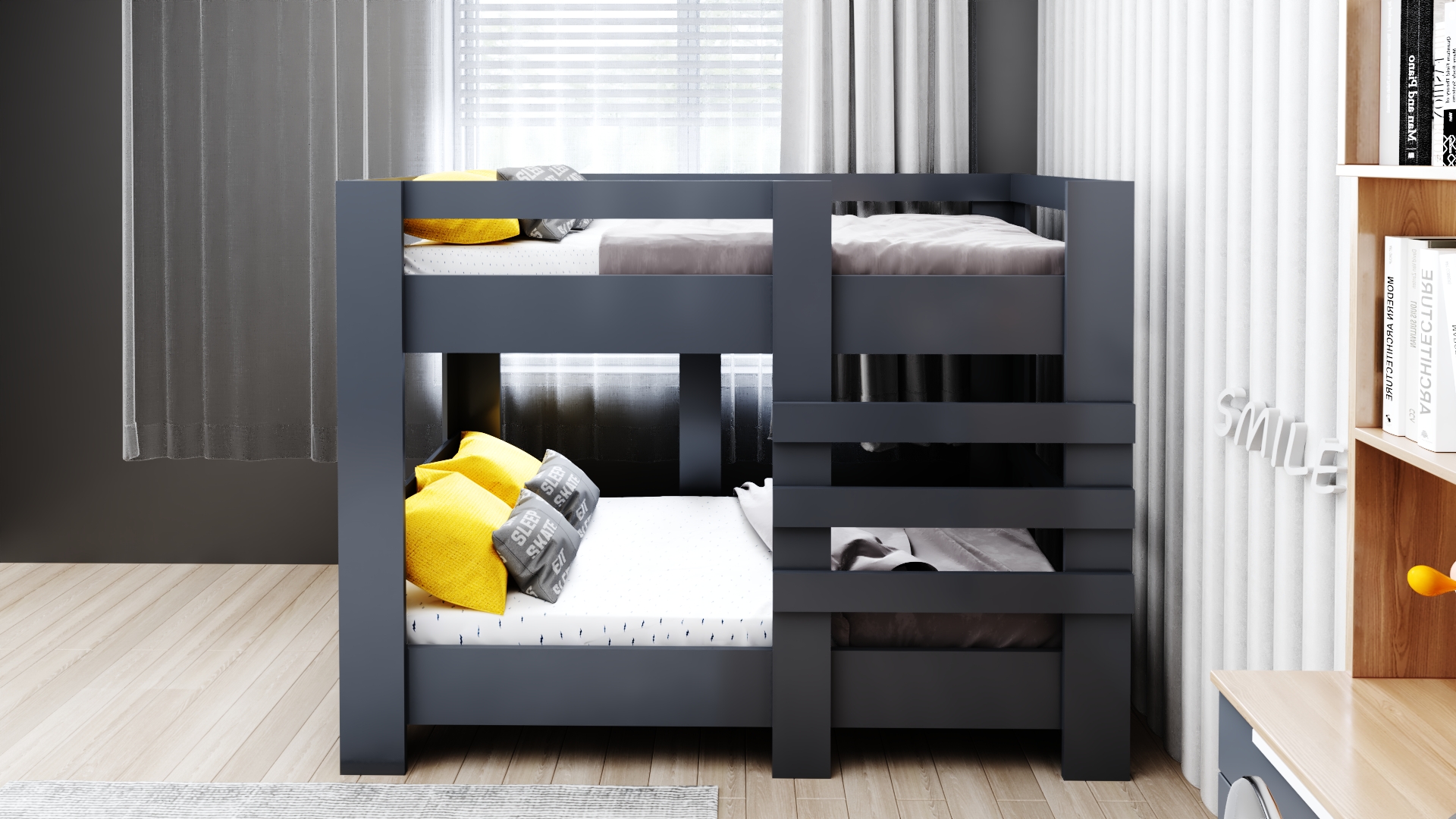 Ninnimo 90x190 Yatak Uyumlu Antrasit Star Ranza- R96-4