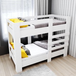 Ninnimo 90x190 Yatak Uyumlu Beyaz MDF Star Ranza- MR96-1