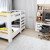 Ninnimo 90x190 Yatak Uyumlu Beyaz MDF Star Ranza- MR96-1 2