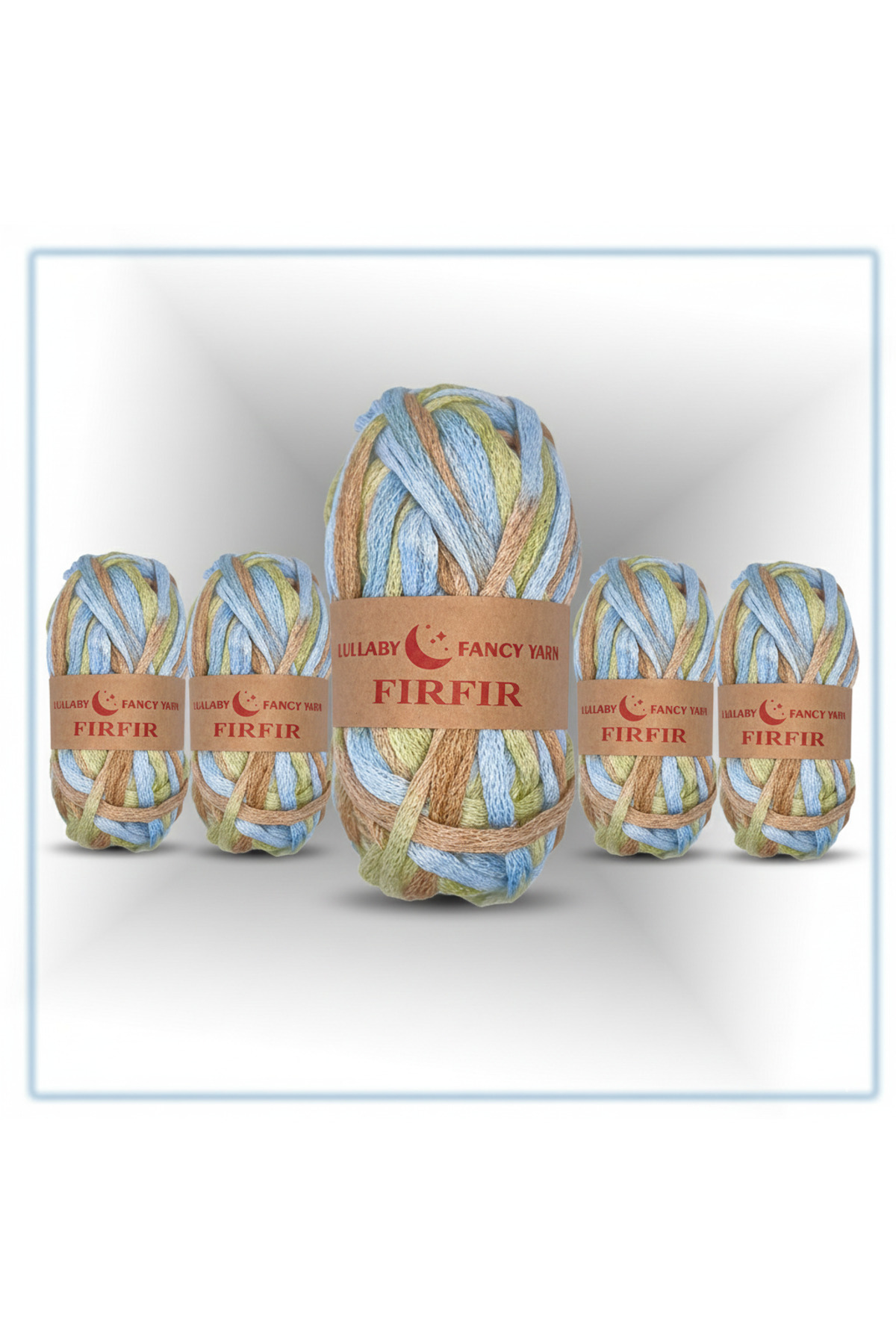FIRFIR-FRF-12 5’li paket Lüks Fırfır ve Volan Örgü İpi- 100g/40m- Atkı, Şal ve Kenar Süsü İpliği