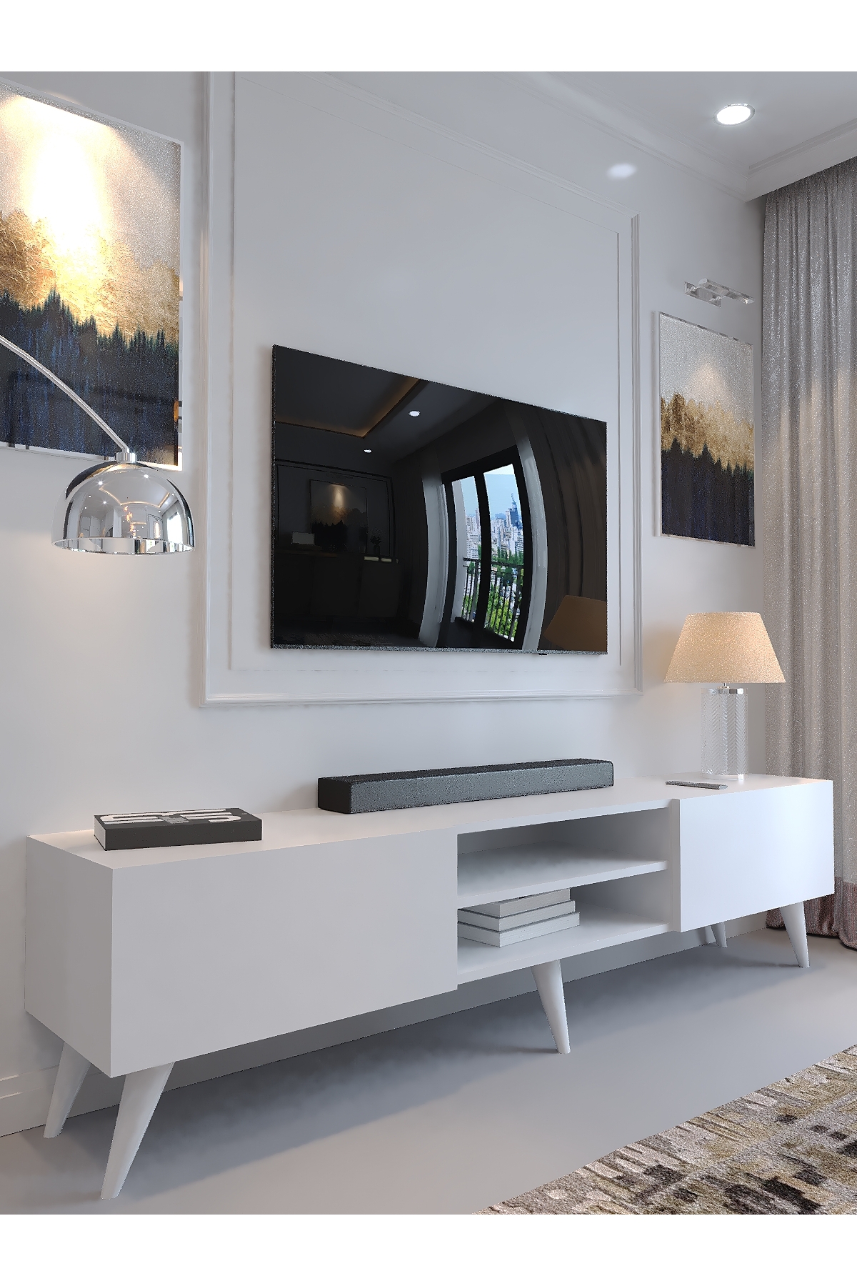 KARNAVAL TV ÜNİTESİ - A1-W1004-1 BEYAZ
