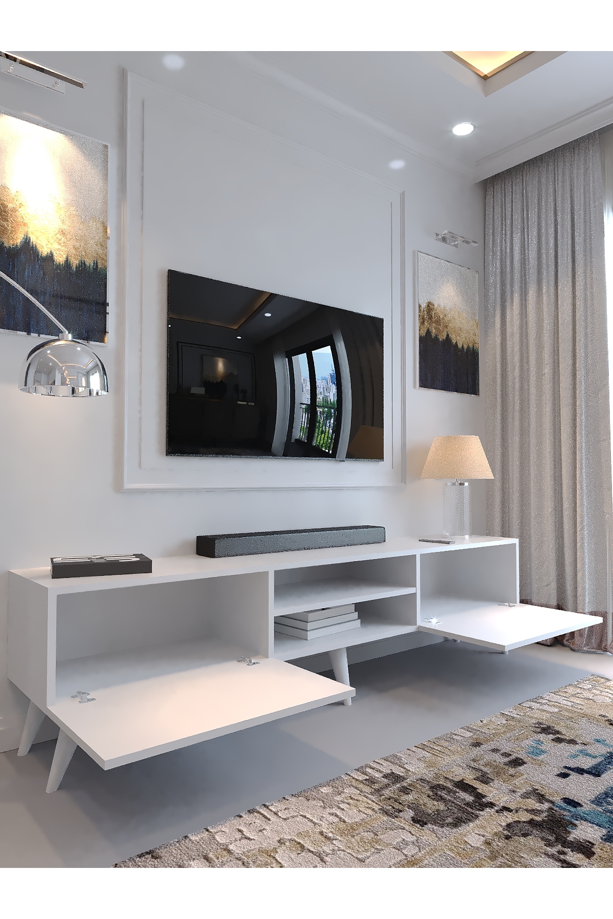 KARNAVAL TV ÜNİTESİ - A1-W1004-1 BEYAZ