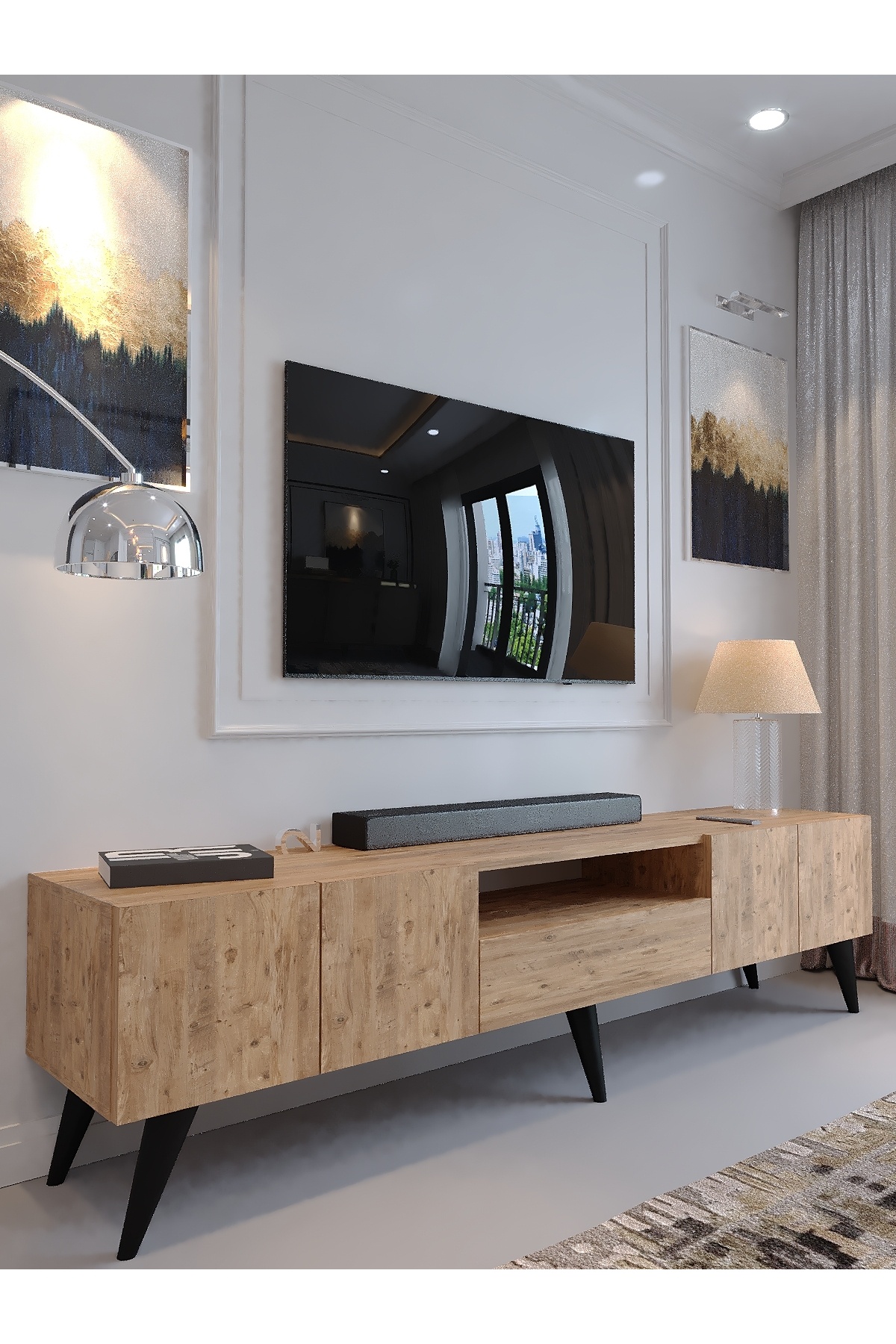 KARNAVAL TV ÜNİTESİ - A1-W1008-6 ÇAM