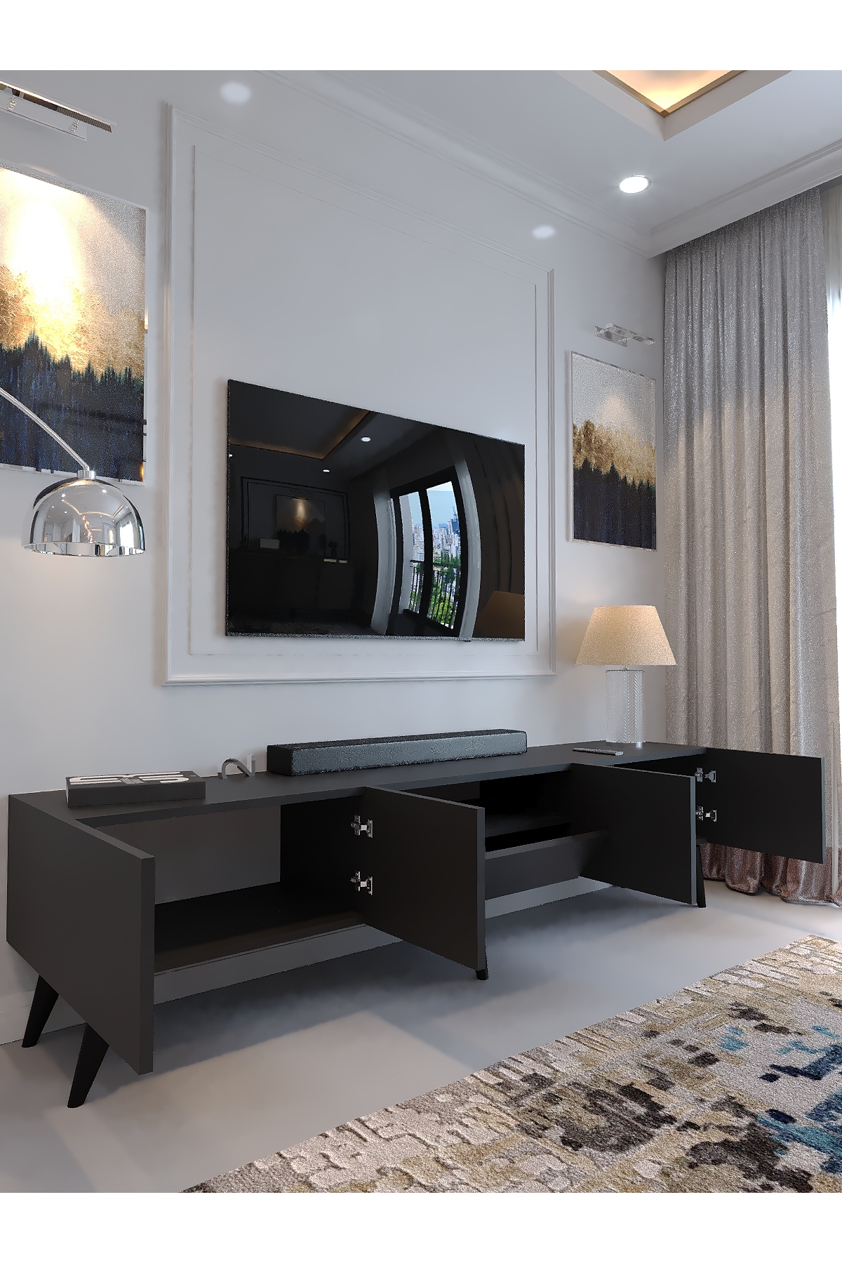 KARNAVAL TV ÜNİTESİ - A1-W1008-4 ANTRASİT