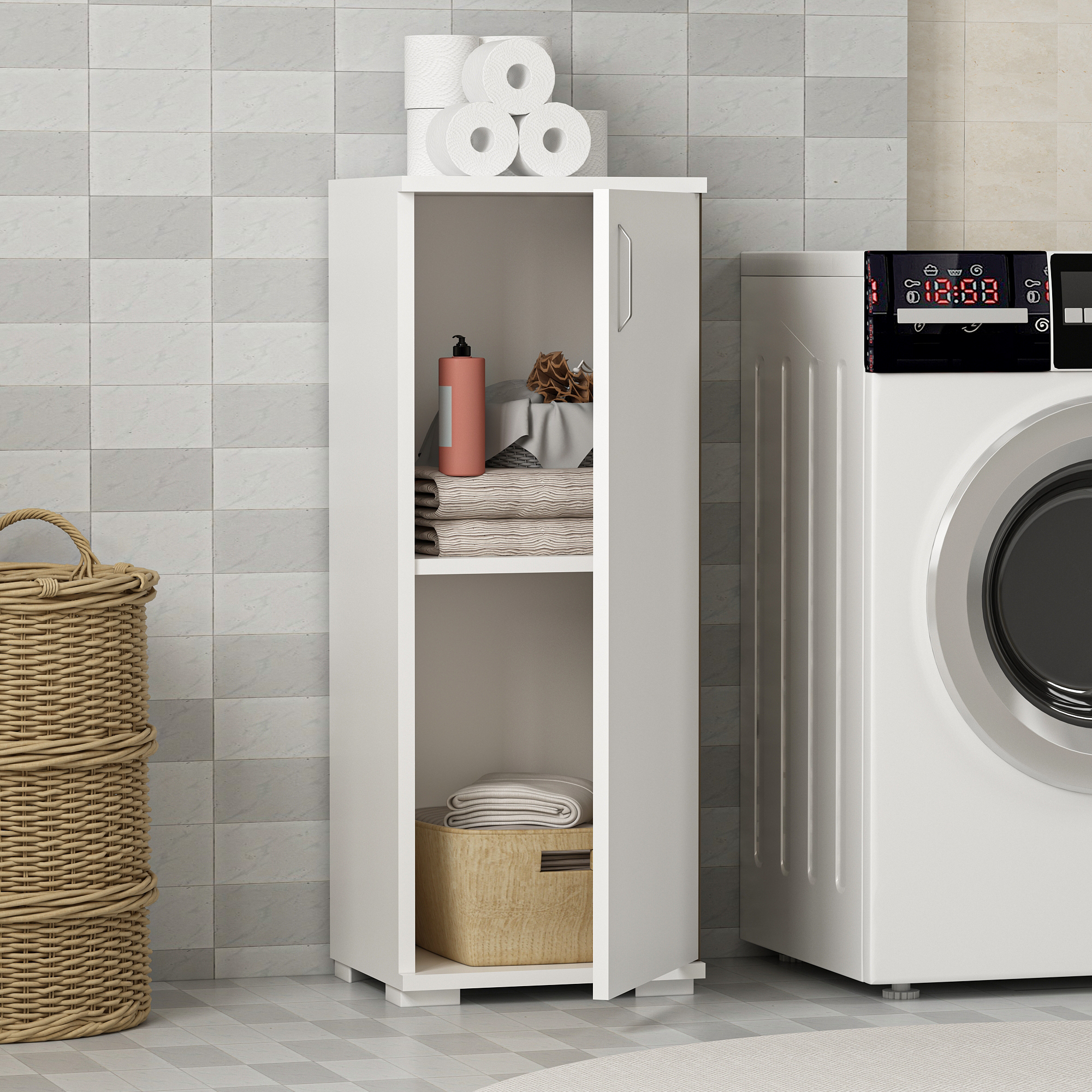 Ninnimo İmera Banyo Dolabı Beyaz MDF