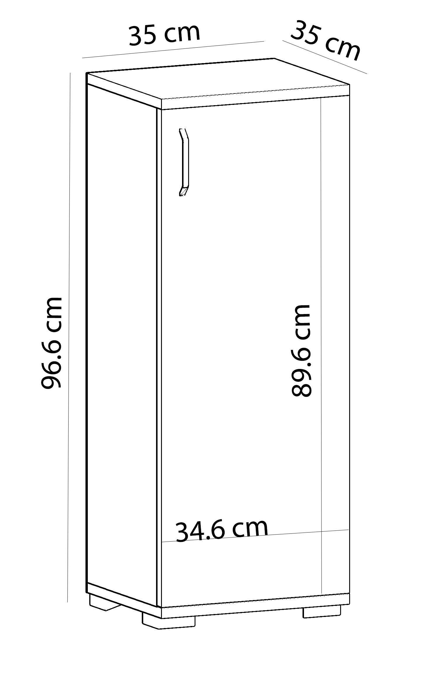 Ninnimo İmera Banyo Dolabı Beyaz MDF