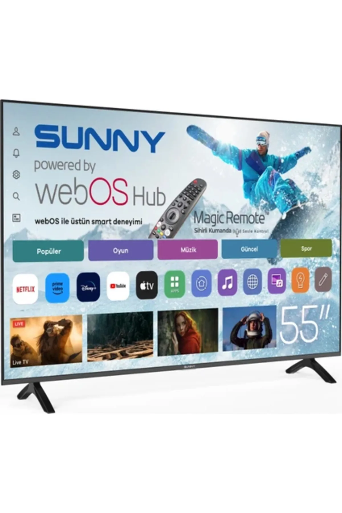 55'' 136 Ekran UHD WEBOS 2.0 D-DUAL LED TV (SN55FMN252)