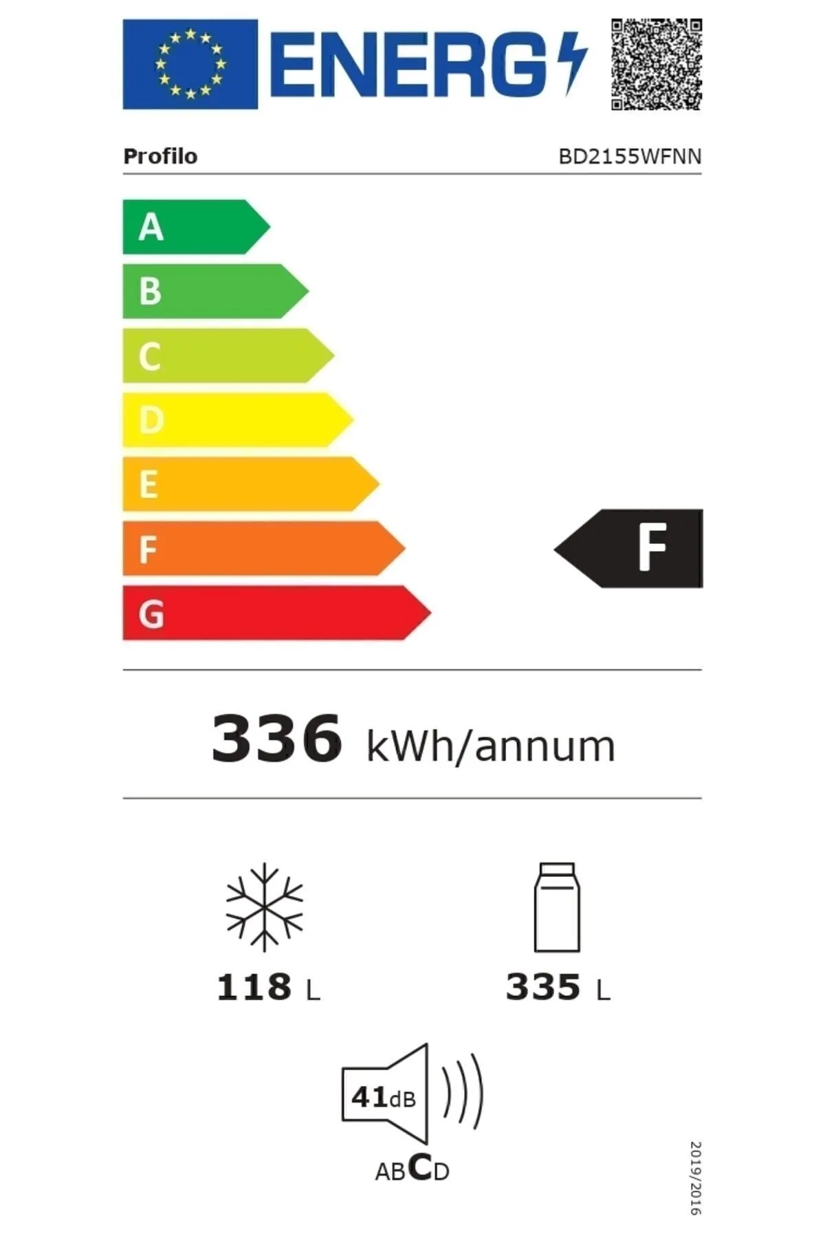 BD2155WFNN Buzdolabı Çift Kapılı No-Frost