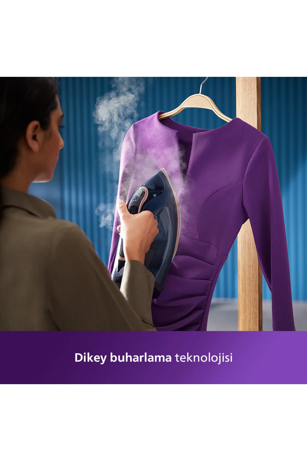 8000 Serisi Azur Buharlı Ütü, 3000W, 260 g Turbo Şok Buhar, Sıfır Yanık Riski, DST8050/20
