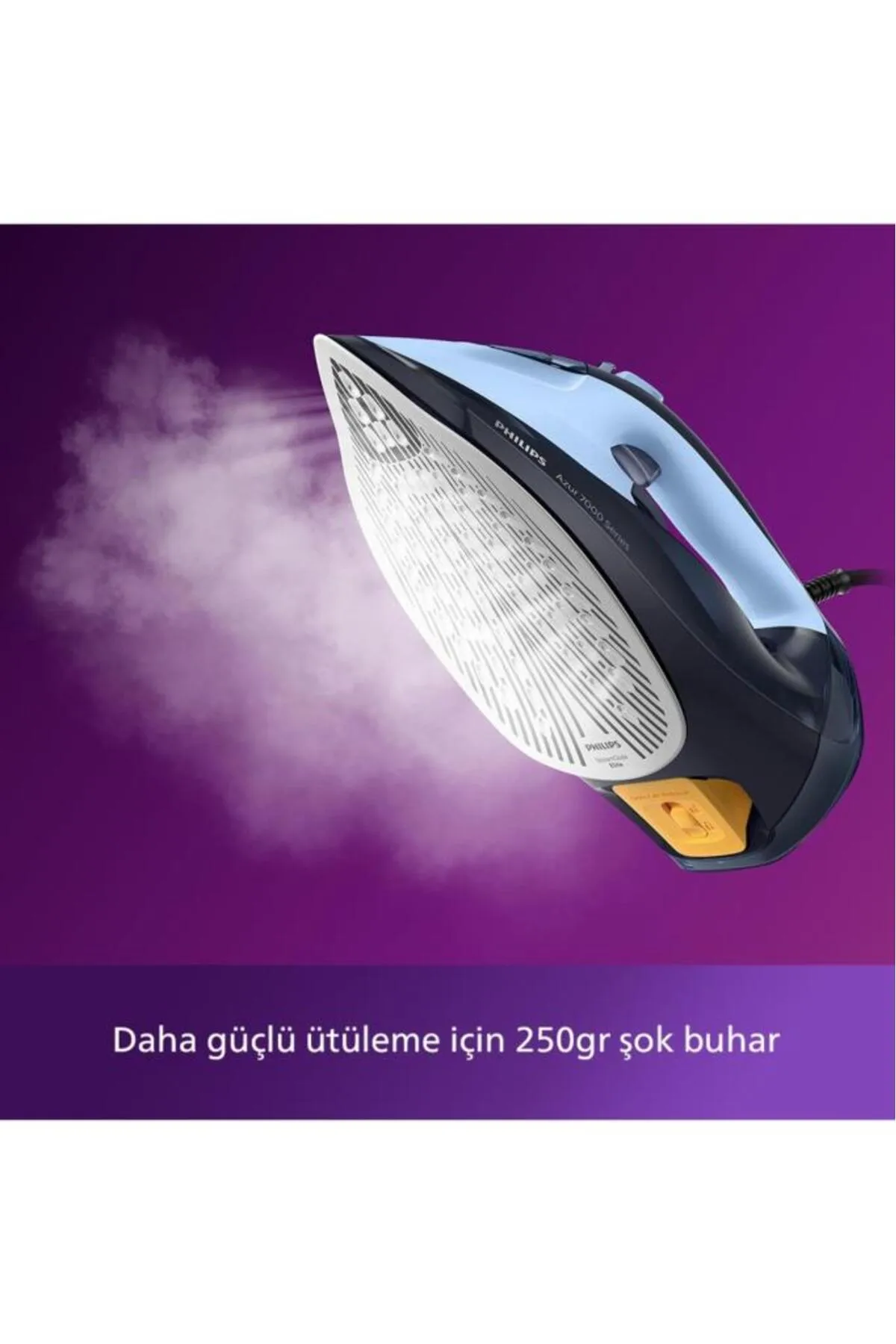 DST7041/20 Azur 7000 Serisi 2800 W Buharlı Ütü Mavi 250 g şok buhar-Otomatik kapanma