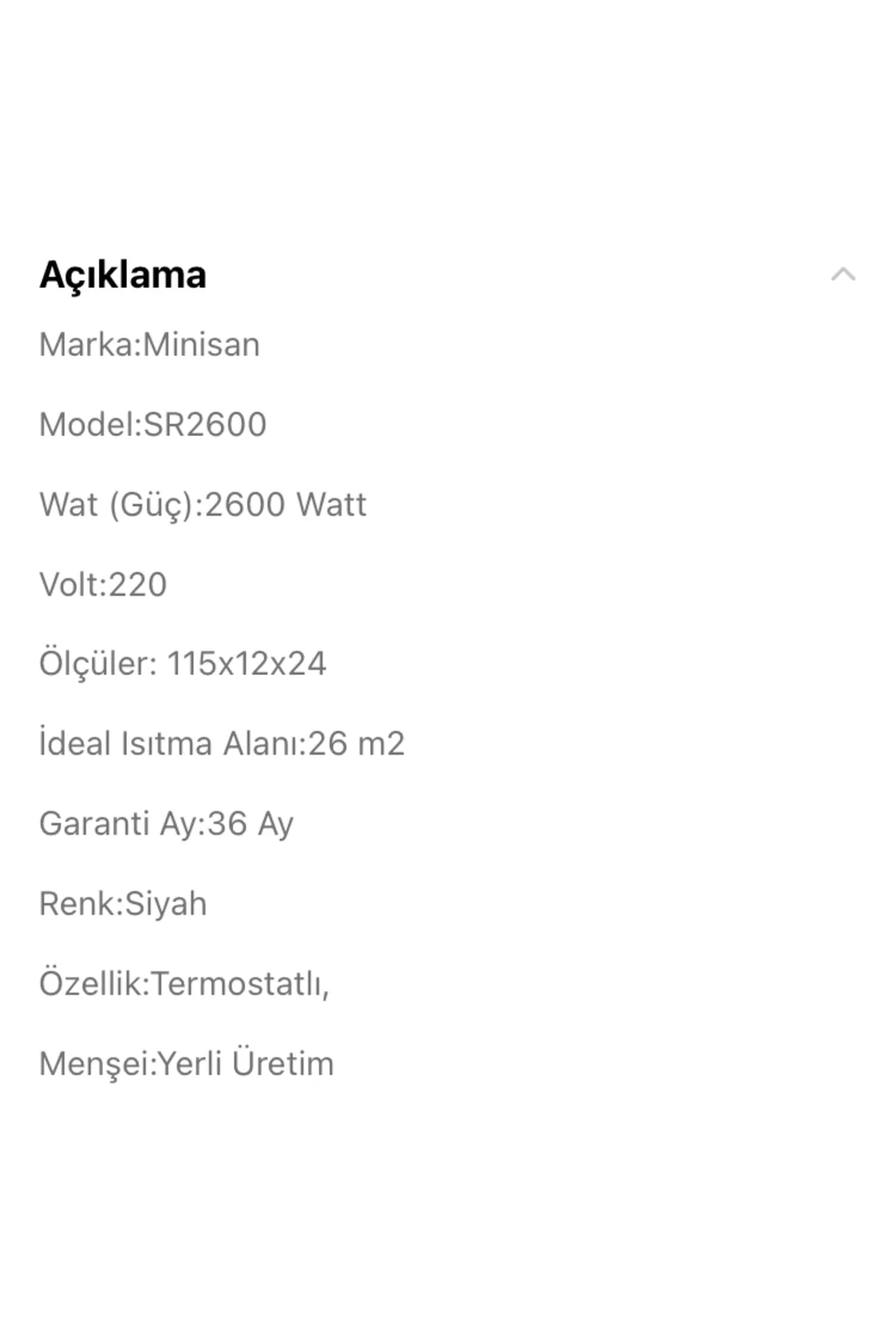 Sr 2600 Infrared Isıtıcı