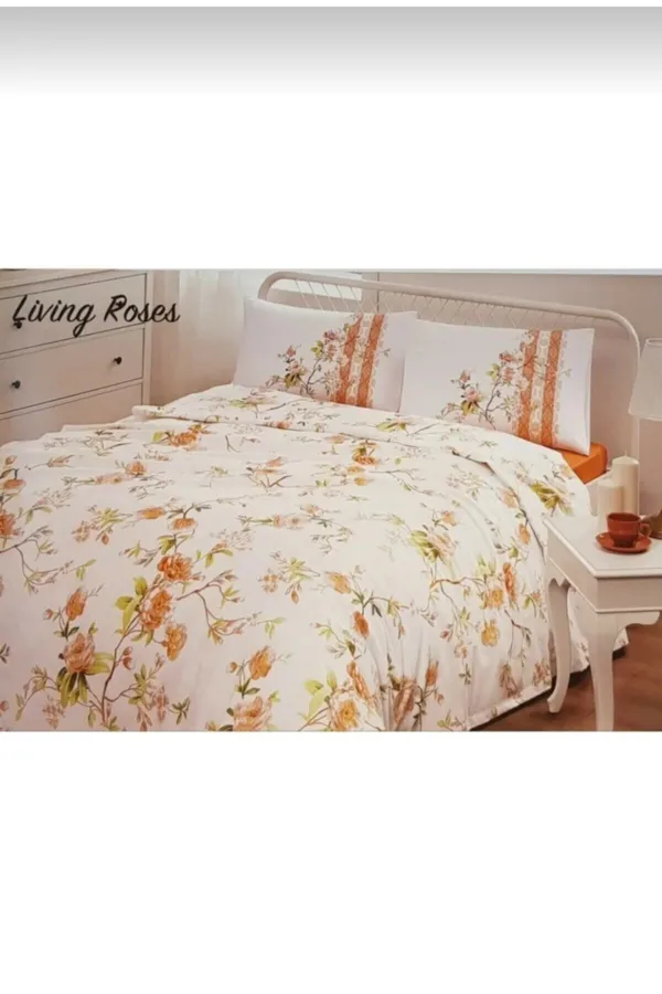 Pike Takımı Çift Kişilik Living Roses Turuncu