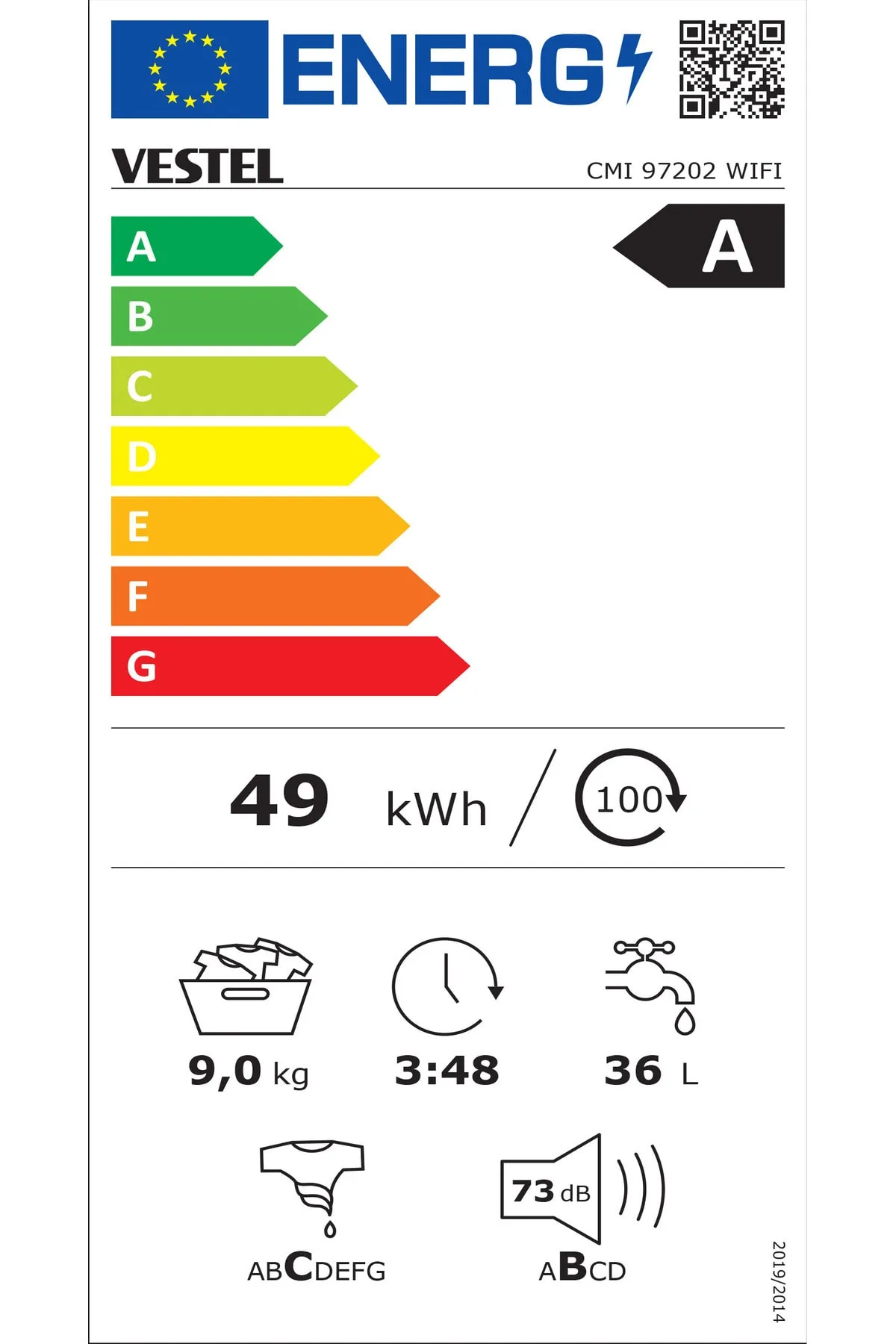 CMI 97202 WIFI 9 Kg 1000 Devir Çamaşır Makinesi