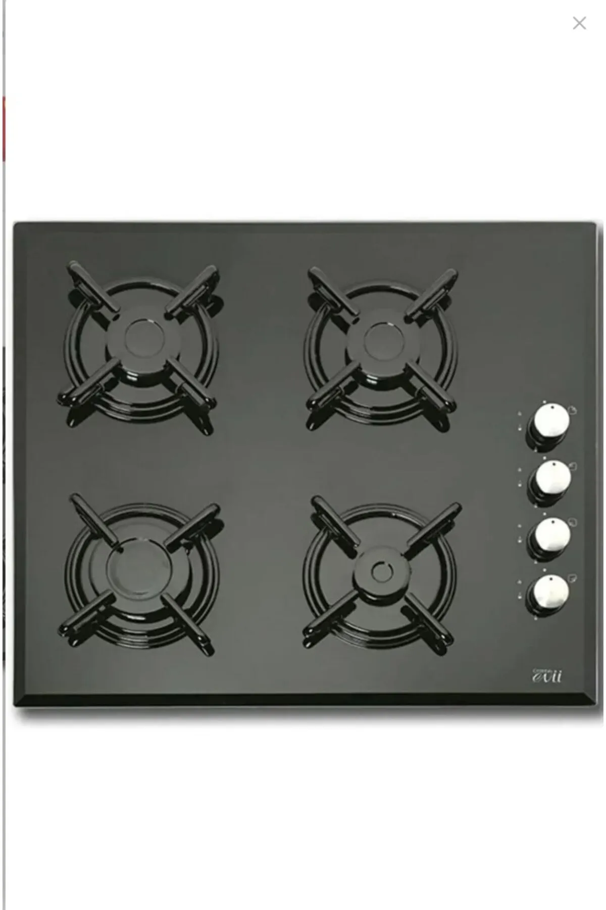 S 848 CT CAM EMAYE IZGARA SİYAH SET ÜSTÜ OCAK