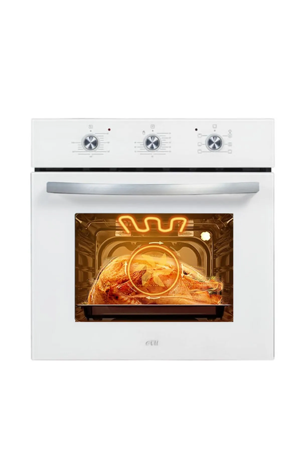 Çetintaş W5212 Beyaz Cam Ankastre Fırın